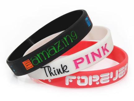 Silicone Wristbands – Color Filled Wristbands